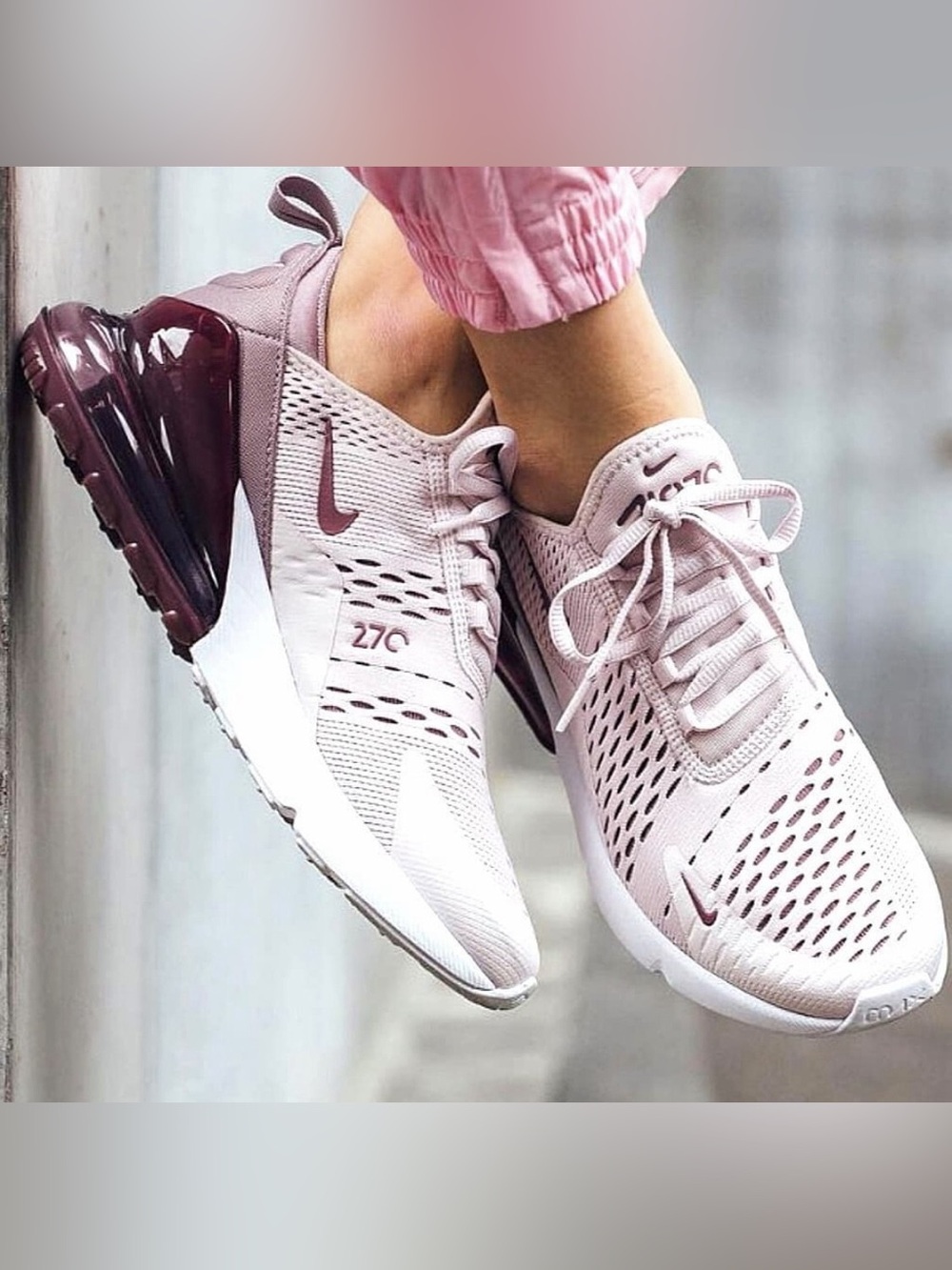Nike Air Max 270 Sneakers- Women’s Size 9 Barely Rose/Vintage Wine - Picture 13 of 13